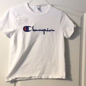 Women’s Champion White Heavyweight T-shirt Sz Medium